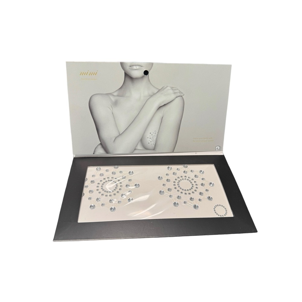 Bijoux Indiscrets Mimi Silver Rhinestone Pasties Skin Jewelry New in Box